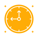Icon, das eine Uhr zeigt, um zu symbolisieren, dass man mit Online Marketing für Ärzte Zeit sparen kann